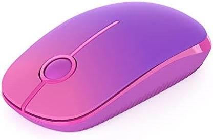 Wireless Mouse, Vssoplor 2.4G Slim Portable Computer Mice with Nano Receiver for Notebook, PC, Laptop, Computer (Sapphire Blue)
