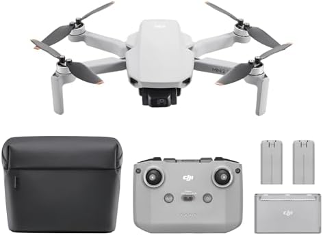 DJI Mini 4K Camera Drone Combo, Drone with 4K UHD Camera for Adults, Under 249 g, 3-Axis Gimbal Stabilization, 10km Video Transmission, Auto Return, 2 Batteries for 62-Min Max Flight Time, QuickShots