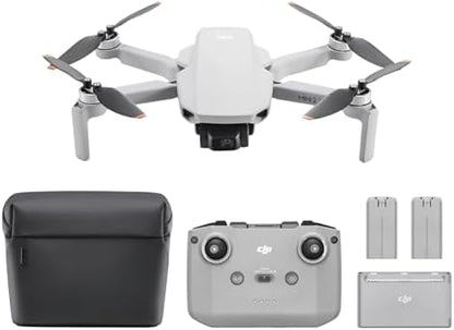 DJI Mini 4K Camera Drone Combo, Drone with 4K UHD Camera for Adults, Under 249 g, 3-Axis Gimbal Stabilization, 10km Video Transmission, Auto Return, 2 Batteries for 62-Min Max Flight Time, QuickShots