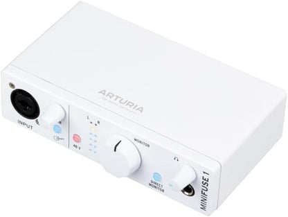 Arturia MINIFUSE2WH Minifuse2 Compact USB Interface White | White, 2 inputs, USB-C audio interface, 24-bit/192kHz, Preamps, Software bundle