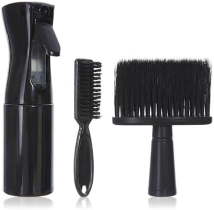 3PCS Professional Barber Neck Duster Set Haircut Beard Shaving Brush Spray