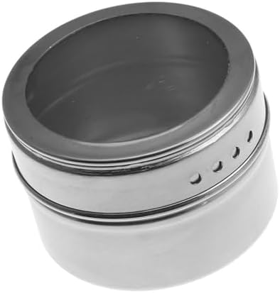 Magnetic Spice Jars Set Stainless Steel Salt And Pepper Spray Shakers Rack Seasoning Condiment Container(3pcs)