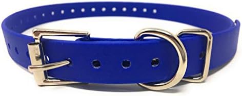 Sparky PetCo Compatible 3/4" Waterproof Biothane Replacement Roller Buckle Dog Collar E Collar Garmin SportDogs (Blue)