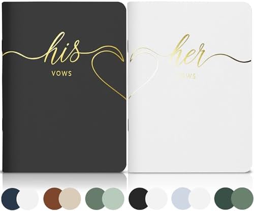LSSH GmbH Vow Books - His and Hers Wedding Essentials, 28 Pages, 5.5" X 4" (Dark Green & Sage)