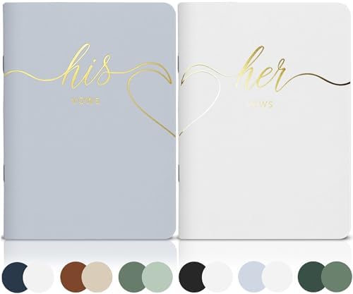LSSH GmbH Vow Books - His and Hers Wedding Essentials, 28 Pages, 5.5" X 4" (Dark Green & Sage)