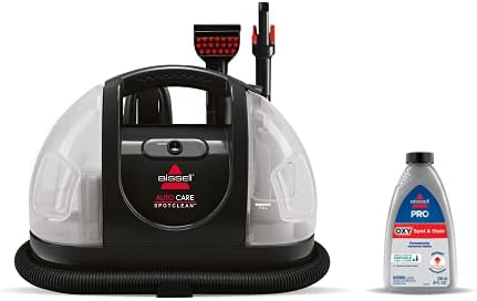 BISSELL - Portable Carpet Cleaner - Little Green Carpet & Upholstery Machine - 48oz Capacity with Stain Brush and self-Cleaning Hydro-Rinse Tool for Home and Automotive use