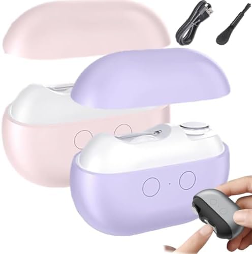 Fanyil/Pubyfun/Vueeze Easyclip Smart Nail Clipper for Seniors, 2025 Upgraded Adults Electric Nail Trimmers, Automatic USB Rechargeable Toenail Clippers, Clip Light Trimmer Stainless Steel(Black)