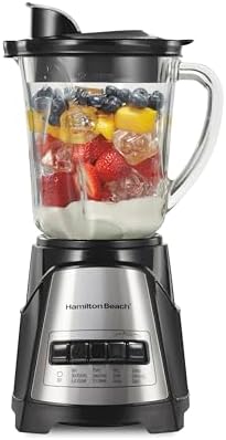 Hamilton Beach Power Elit Blender with 40 oz. Glass Jar, Black, 58148A