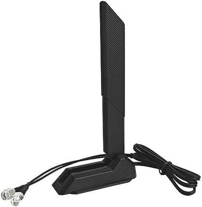 Gintai WiFi 6E Tri-Band Antenna 6GHz 5GHz 2.4GHz Magnetic Base with 2.6ft Extension Cable Gaming WiFi Antenna for PC Desktop Computer ASUS Rog Strix,B550 Motherboard,z790 Card 6E Card,WiFi Router Card