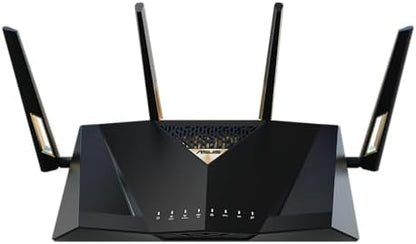 ASUS RT-BE86U BE6800 Dual-Band WiFi 7 Router, Supports 4096-QAM, MLO, AI WAN Detection, AiMesh, Subscription-Free Network Security, and Comprehensive VPN Features, Guest Network Pro, Gaming
