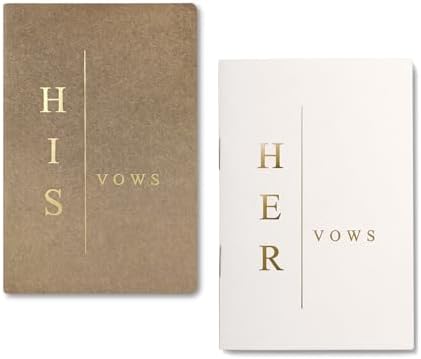 GroomBrideGifts Wedding Vow Book for His and Hers, Soft Touch, Perfectly Sized Bride and Groom Vow Books, Wedding Essentials, Wedding Registry Ideas, His and Hers Gifts