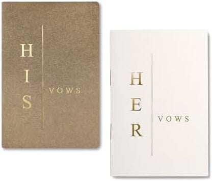 GroomBrideGifts Wedding Vow Book for His and Hers, Soft Touch, Perfectly Sized Bride and Groom Vow Books, Wedding Essentials, Wedding Registry Ideas, His and Hers Gifts
