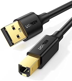 UGREEN Printer Cable USB 2.0 A Male to B Male Cord USB A to B Cable High Speed Scanner Cord Compatible with Brother, HP, Canon, Lexmark, Dell, Epson, Xerox, Piano, DAC and More, 1.5 Meters