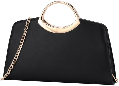 KASQO Clutch Purse for Women,Fashion Vegan Leather Evening Bag Formal Handbag Crossbody Bag for Party Wedding Cocktail Prom - PuriLite