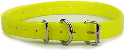 Orange Heavy-Duty 3/4" Waterproof and Odor Proof TPU Replacement Dog Collar Strap for Bark, Shock, Training and Electric Dog Fence Receiver Collars