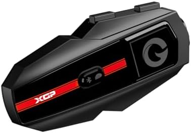 XGP X10 Mesh Motorcycle Bluetooth Headset – 10 Riders Group Intercom 3000m Range, Bluetooth 5.3 Helmet Communication System with Audio Multitasking, Music Sharing & IP67 Waterproof (2 Pack)