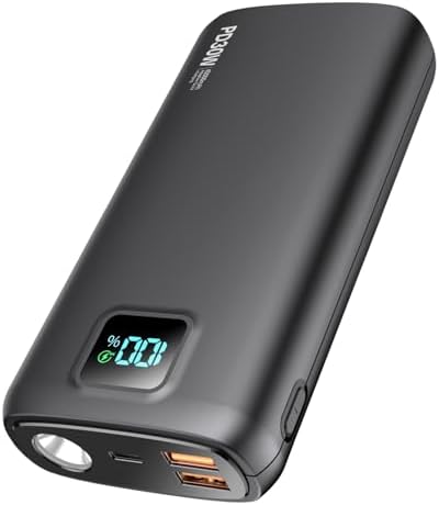 Portable Charger with Built in Cable Power Bank 40000mAh PD 30W Fast Charger Battery Pack Built-in Type-C/iOS Cable and Flashlight Compatible with iPhone Samsung Google iPad etc
