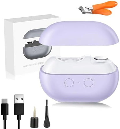 Yosody Nail Clipper, Fanyil Easyclip Smart Nail Clipper, Yosody EasyClip Electric Nails Clippers for Senior, with LED Light & Nails Scraps Storage & Polishing (Purple)