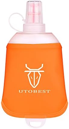 UTOBEST Soft Flask Running Water Bottle Collapsible Water Bottle for Trail Running Hydration Pack Hiking Cycling Climbing 150ML/250ML/350ML/450ML/500ML/550ML