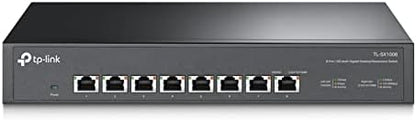 TP-Link TL-SX1008 | 8 Port 10G/Multi-Gig Unmanaged Ethernet Switch | Desktop/Rackmount | Plug & Play | Sturdy Metal Casing | Limited Lifetime Protection | Speed Auto-Negotiation