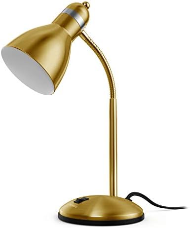 LEPOWER Metal Desk Lamp, Eye-Caring Table Lamp with Adjustable Goose Neck | Bedside Reading Light with Heat Dissipation Design for Bedroom, Home, Office, Dorm, Study, Back to School (Matte Black)