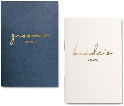 GroomBrideGifts Wedding Vow Book for His and Hers, Soft Touch, Perfectly Sized Bride and Groom Vow Books, Wedding Essentials, Wedding Registry Ideas, His and Hers Gifts