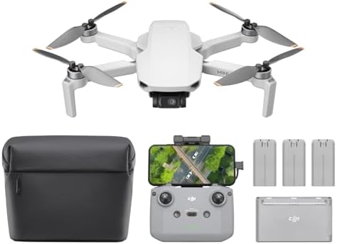 DJI Mini 4K Camera Drone Combo, Drone with 4K UHD Camera for Adults, Under 249 g, 3-Axis Gimbal Stabilization, 10km Video Transmission, Auto Return, 2 Batteries for 62-Min Max Flight Time, QuickShots