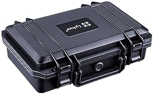 Lykus HC-2710 Portable Waterproof Hard Case with Foam, Camera Case with Customizable Fit Foam,Fit use of Drones,Camera, Equipments, Interior Size 27x16x8 cm