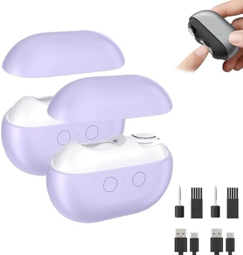 Fanyil Easyclip Smart Nail Clipper, 3-in-1 Electric Nail Clipper, with LED Light and Debris Collector, Portable, Suitable for Home Travel and Gift Giving (Pink)