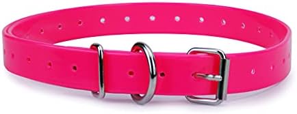 Orange Heavy-Duty 3/4" Waterproof and Odor Proof TPU Replacement Dog Collar Strap for Bark, Shock, Training and Electric Dog Fence Receiver Collars
