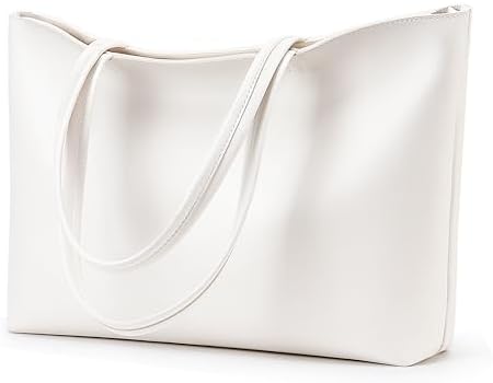 KALIDI Tote Bag Zipper Shoulder Bag Faux Leather Purses for Women Large Casual Handbag Work Dating College