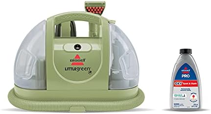 BISSELL - Portable Carpet Cleaner - Little Green Carpet & Upholstery Machine - 48oz Capacity with Stain Brush and self-Cleaning Hydro-Rinse Tool for Home and Automotive use