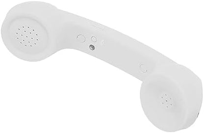 Qiilu Retro Telephone Handset for Mobile Phones - Rechargeable Radiation Proof Handset Receiver with USB Charging (Red)