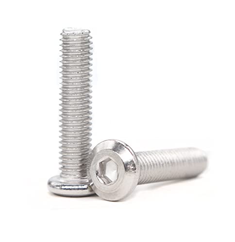 binifiMux 4pcs M10-1.25 x 70mm Serrated Flanged Hex Bolts Flange Hexagon Screws, Stainless Steel 18-8 (304), Plain Finish, DIN 6921