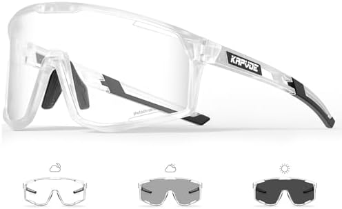 KAPVOE Photochromic Cycling Glasses Men Mountain Bike Sunglasses Women Clear MTB Sports Goggles Bicycle Triathlon K180