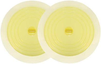 V-TOP Tub Stopper 2 Pack, 6 inches Large Silicone Drain Plug Hair Stopper Flat Suction Cover for Kitchen Bathroom Accessories and Laundry