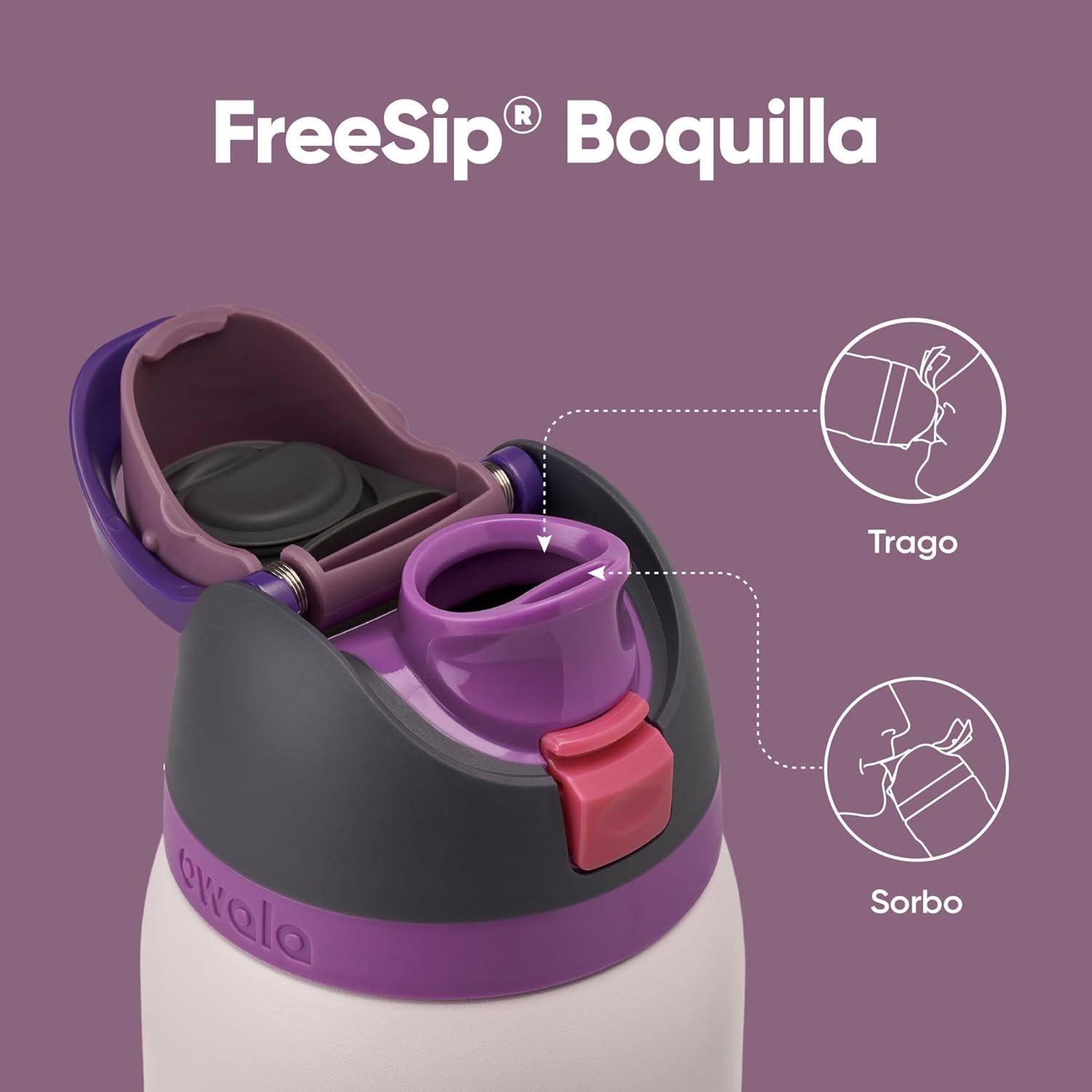 Insulated Stainless Steel Water Bottle with Dual-Function Straw Lid, BPA-Free Reusable Sports and Travel Bottle, 32 oz Cold Drink Bottle, Dreamy Field Color - PuriLite