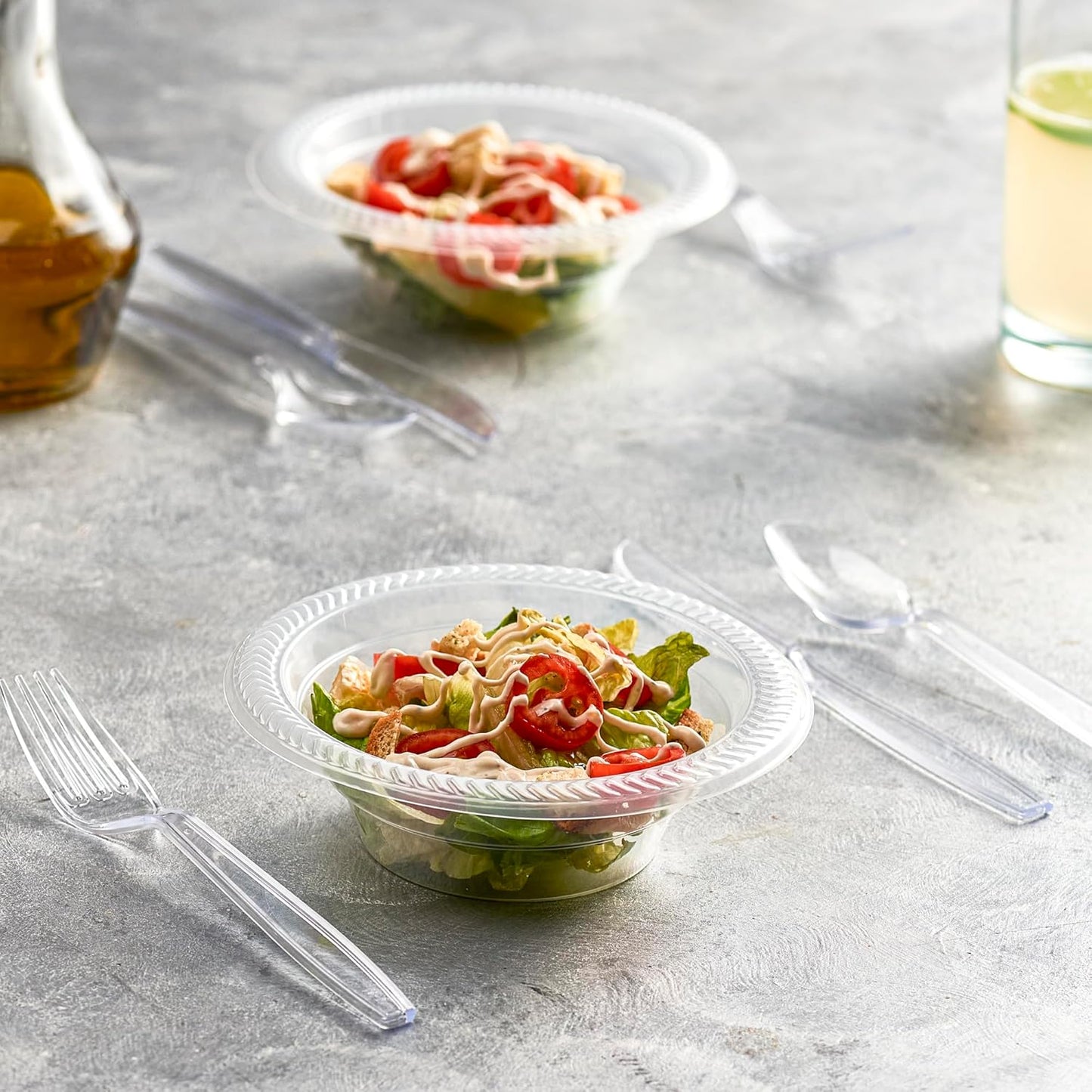 Disposable Clear Plastic Cutlery Disposable utensils Heavyweight 100 Count (Knives)