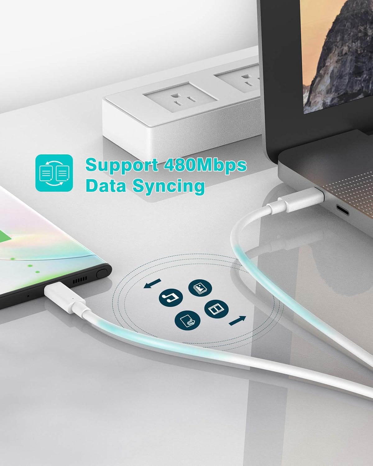70W USB C Charger for MacBook Air MacBook Pro 13 14 15 16 inch 2025 2024 2023 2022 2021 2020 2019 2018, M1 M2 M3 M4 Laptop USB C Power Adapter, 6.6ft USB C to C Cable, Original Quality