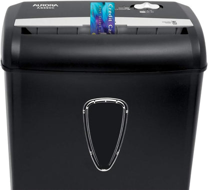 Aurora AS890C 8-Sheet Cross-Cut Paper/Credit Card Shredder with Basket