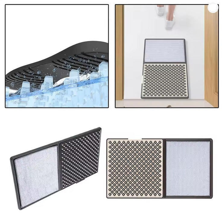 Purilite Select Disinfecting Doormat Shoe Sanitizing Entrance Mat – Non-Slip Absorbent Floor Mat with Dual-Layer Cleaning System for Home, Bathroom, Office and Entryway - PuriLite