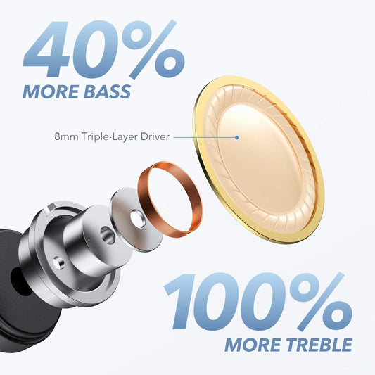 Soundcore by Anker Life A1 True Wireless Earbuds, Powerful Customized Sound, 35H Playtime, Wireless Charging, USB-C Fast Charge, IPX7 Waterproof, Button Control, Bluetooth Earbuds, Commute, Sports - PuriLite