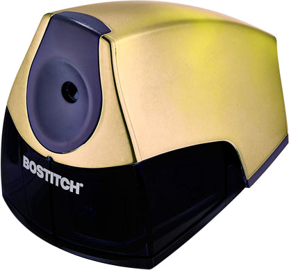 Bostitch Office Personal Electric Pencil Sharpener, Powerful Stall-Free Motor, High Capacity Shavings Tray, 7yr Warranty, Gold Chrome