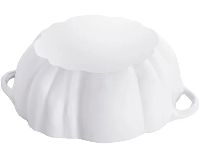 Staub Cast Iron Pumpkin Dutch Oven, White - 3.25 L (3.43 qt.)