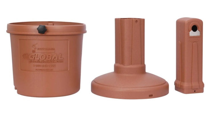 Global Industrial™ Outdoor Ashtray, 5 Gallon, Terracotta