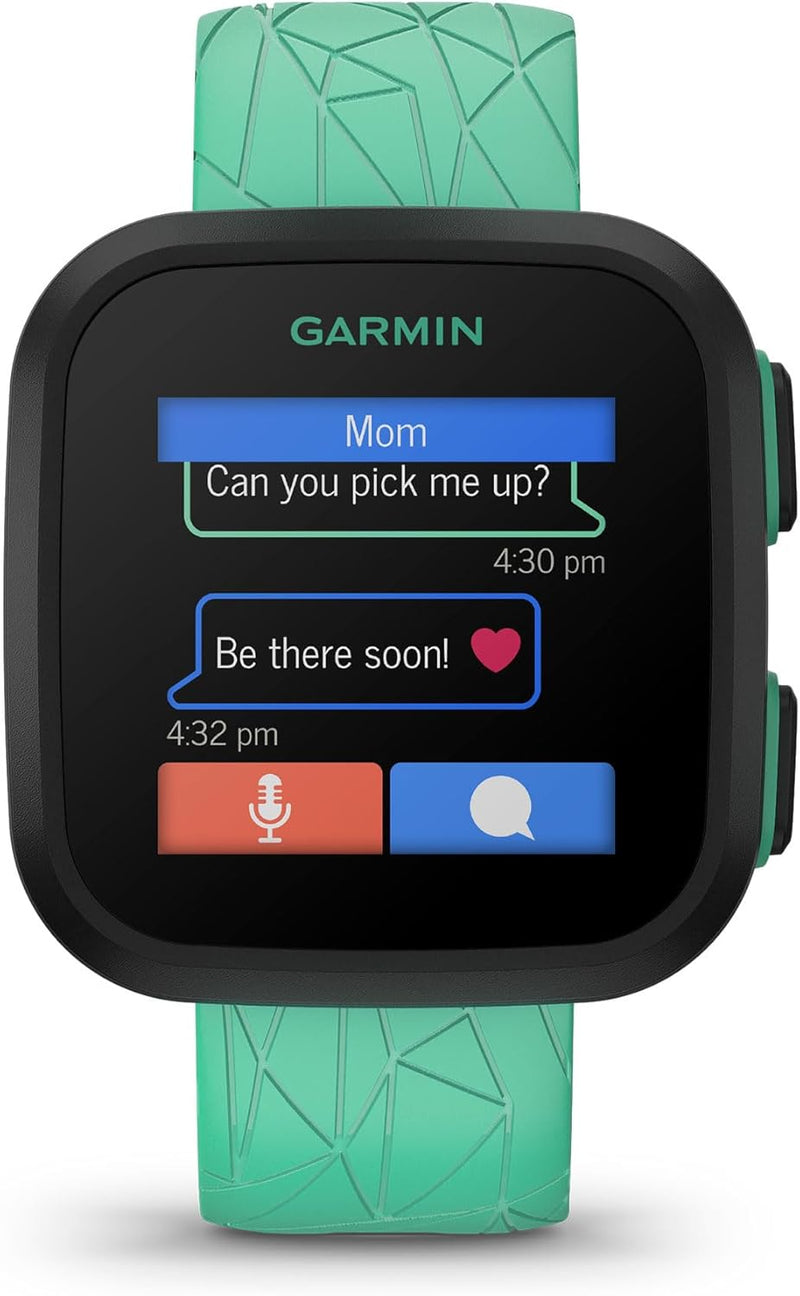 Garmin Bounce™, Kids Smartwatch, Two-Way Text and Voice Messaging, Location Tracking, Green Burst