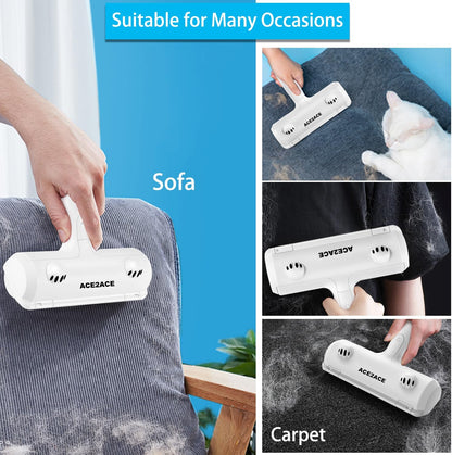 Pet Hair Remover Roller, ACE2ACE Reusable Animal Hair Removal Brush for Dogs and Cats, Self Clean Pet Fur from Carpet, Furniture, Rugs, Laundry, Clothes and Bedding, Sofa
