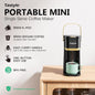 Tastyle Single Serve Mini Coffee Maker, for K Cups and Grounds, with Portable Handle, 6 to 12 Oz Brew Size, for Travel, Camping, Office, RV and Dorm, Black and Gold