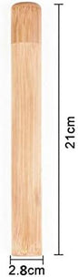 2 Pcs Eco-friendly Healthy Natural Bamboo Toothbrush Storage Empty Portable Reusable Toothbrush Container Holder Personal Cleaning Tools Case Tube for Travel Trip