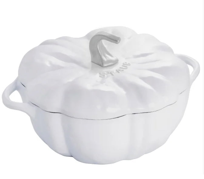 Staub Cast Iron Pumpkin Dutch Oven, White - 3.25 L (3.43 qt.)